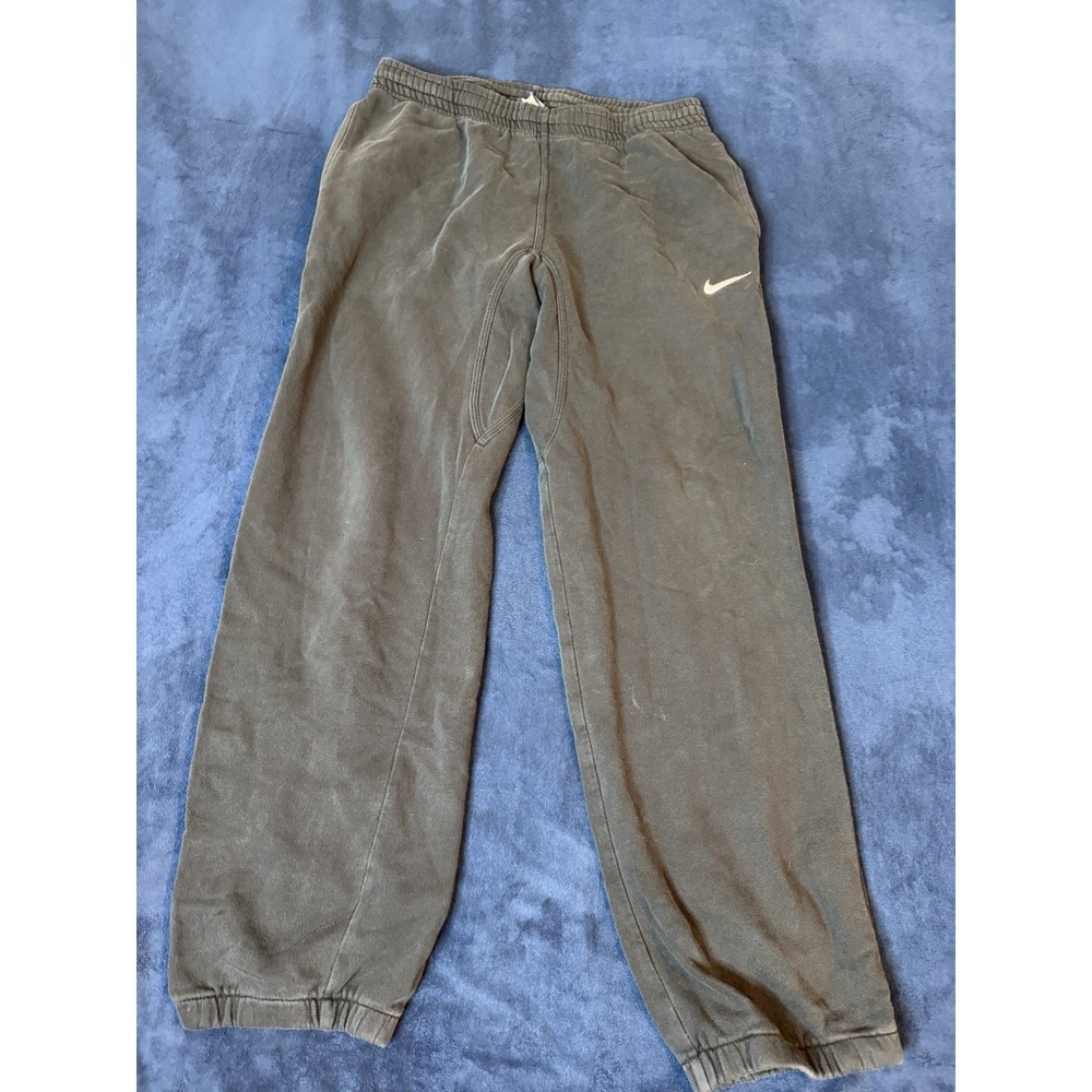 Nike Vintage Men’s Faded Black Sweatpants Joggers Size M Embroidered Swoosh